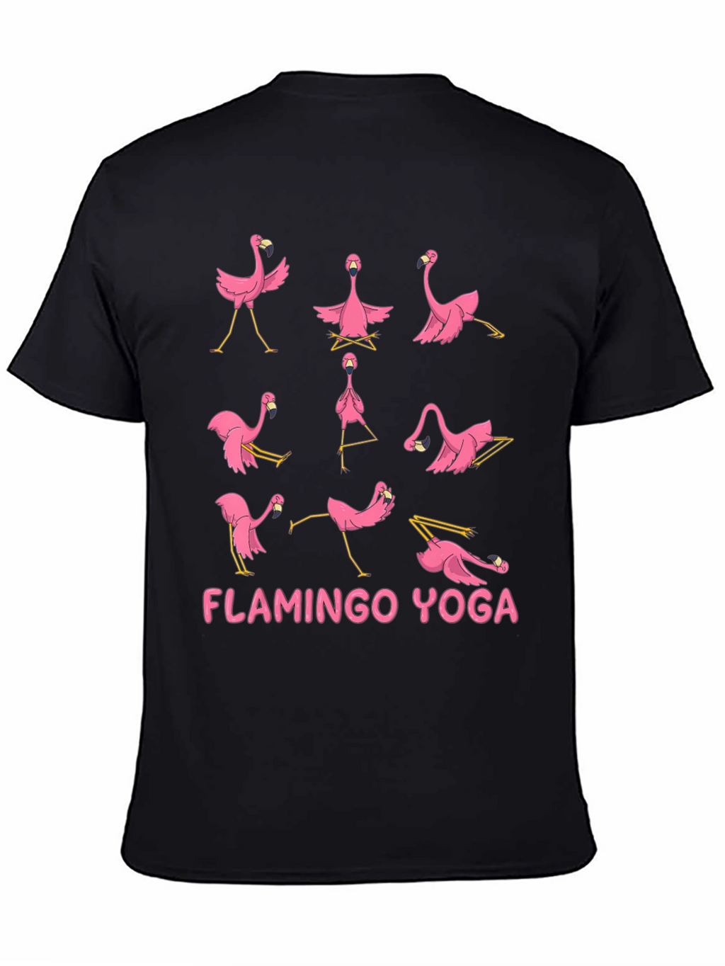 Flamingo Yoga T-Shirt - Mens Black Tee