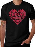 Be Mine Heart Valentines Day Graphic T-Shirt