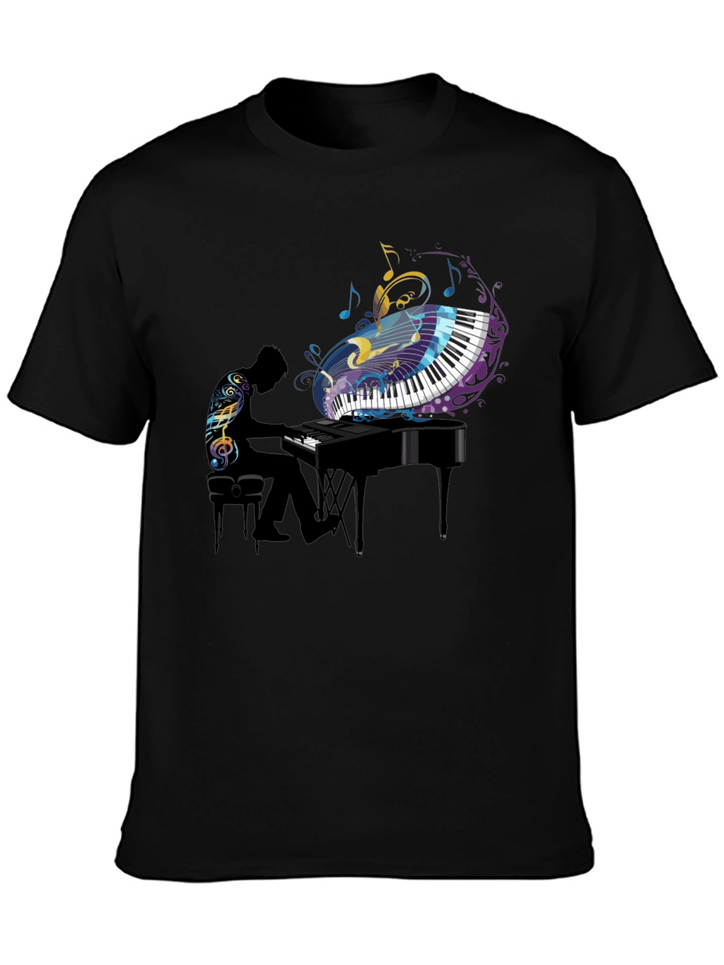 Piano Player Graphic Tee - Stylish Music Lover Shirt