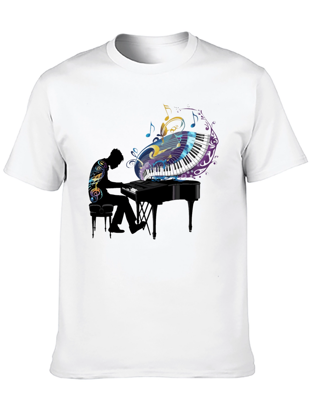 Piano Player Graphic Tee - Stylish Music Lover Shirt