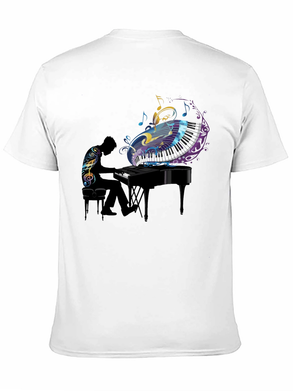 Piano Player Graphic Tee - Stylish Music Lover Shirt