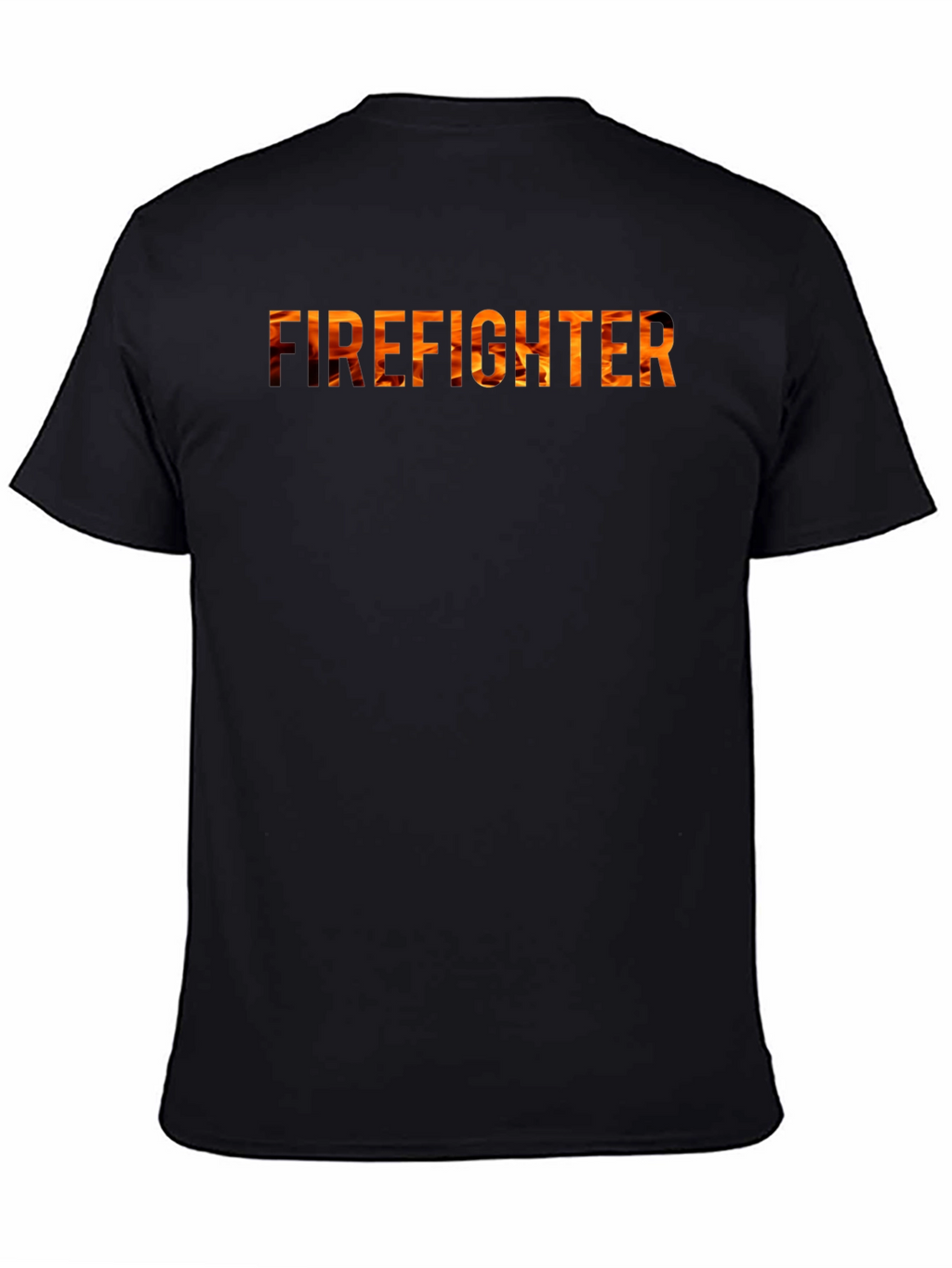 Firefighter Flame Graphic Tee - Black