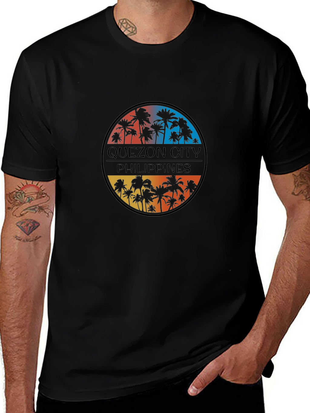 Quezon City Philippines Palm Tree T-Shirt