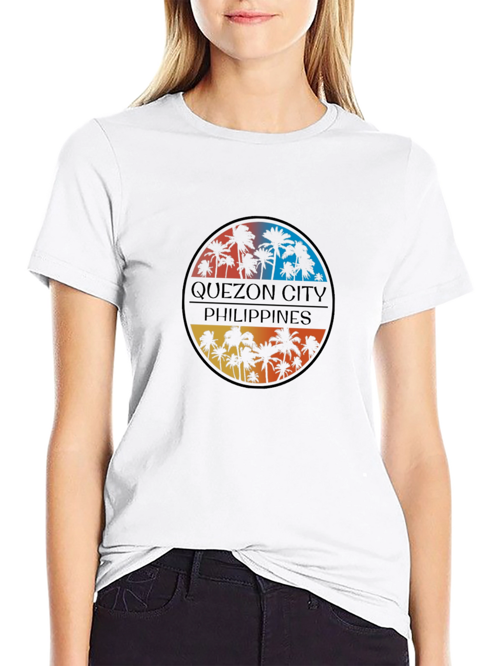 Quezon City Philippines Palm Tree T-Shirt