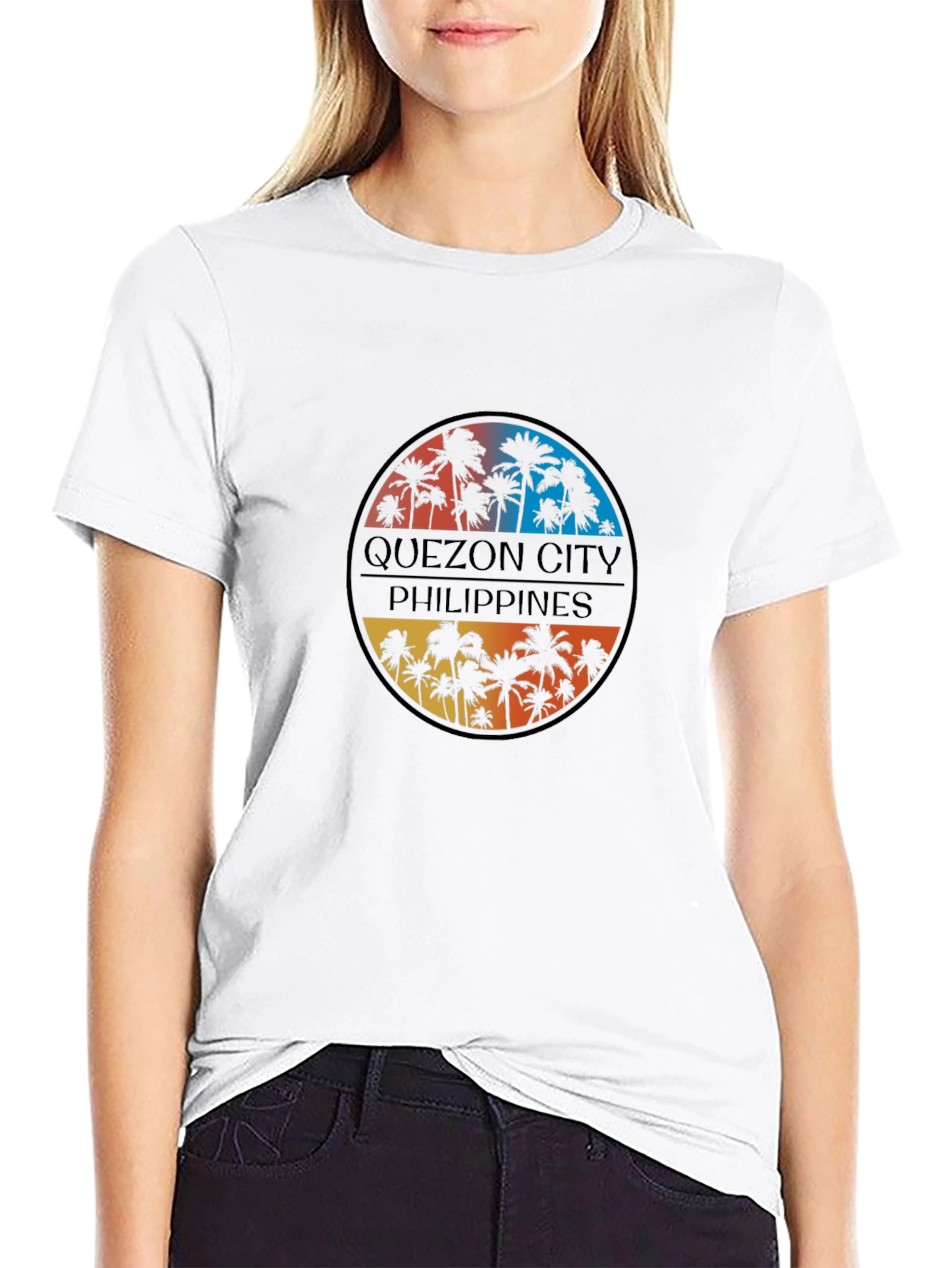 Quezon City Philippines Palm Tree T-Shirt