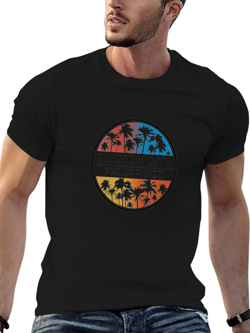 Quezon City Philippines Palm Tree T-Shirt