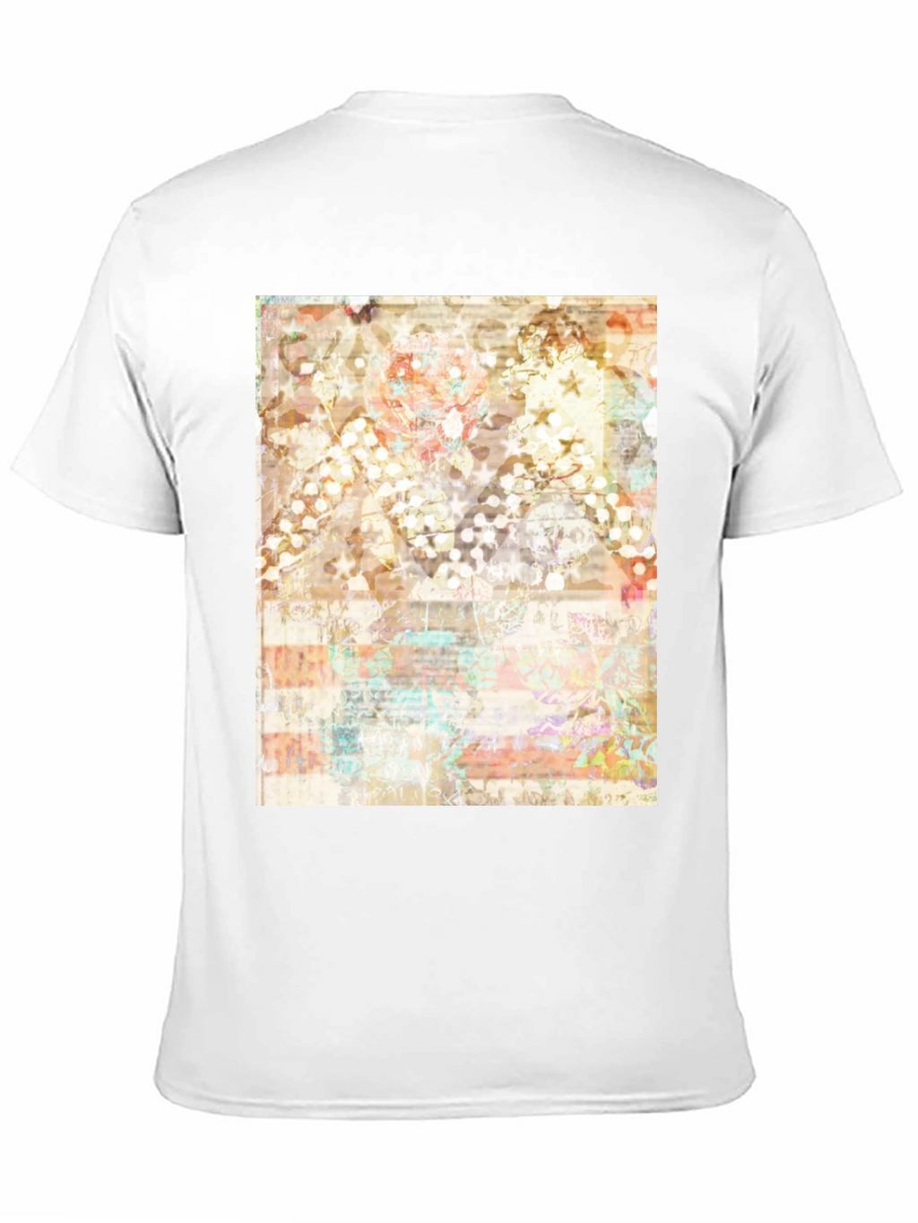 Abstract Pattern Print Black T-Shirt