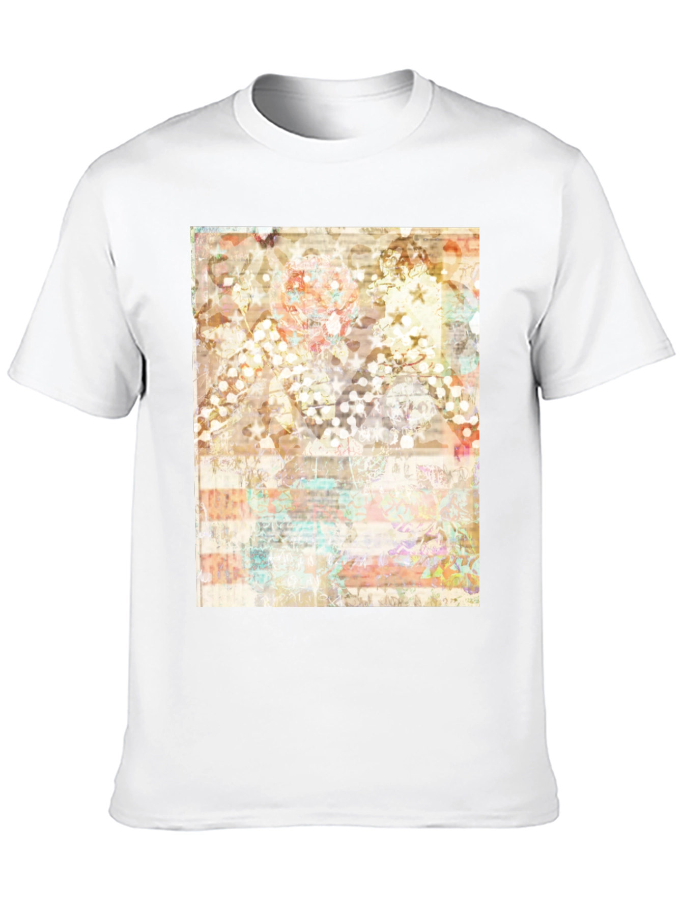 Abstract Pattern Print Black T-Shirt