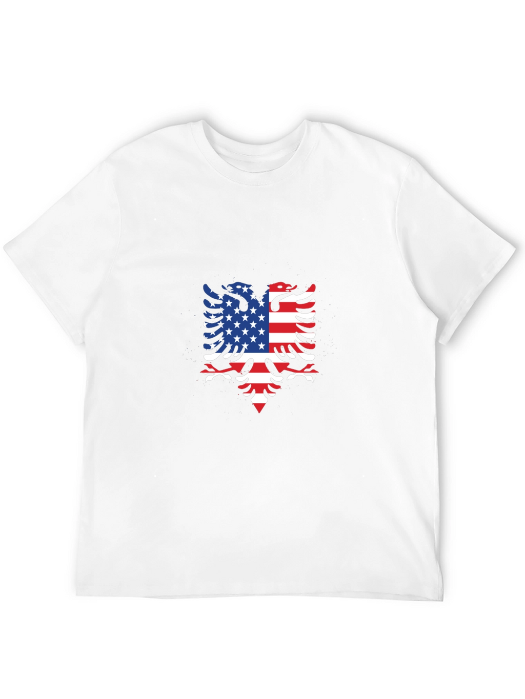 American Albanian Flag Eagle Black T-Shirt