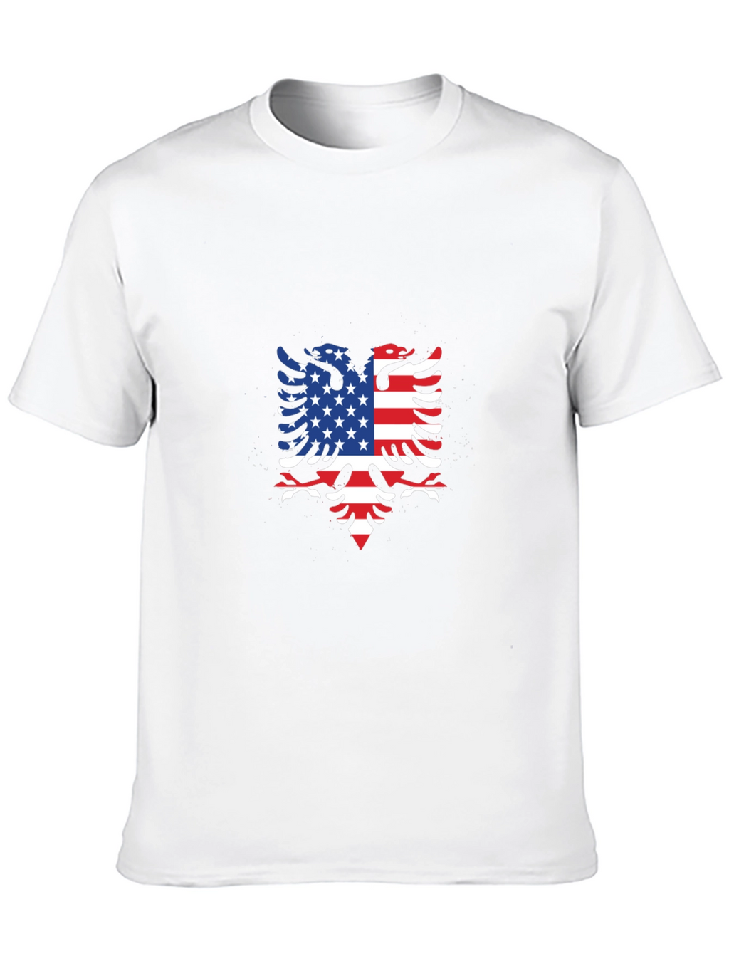 American Albanian Flag Eagle Black T-Shirt