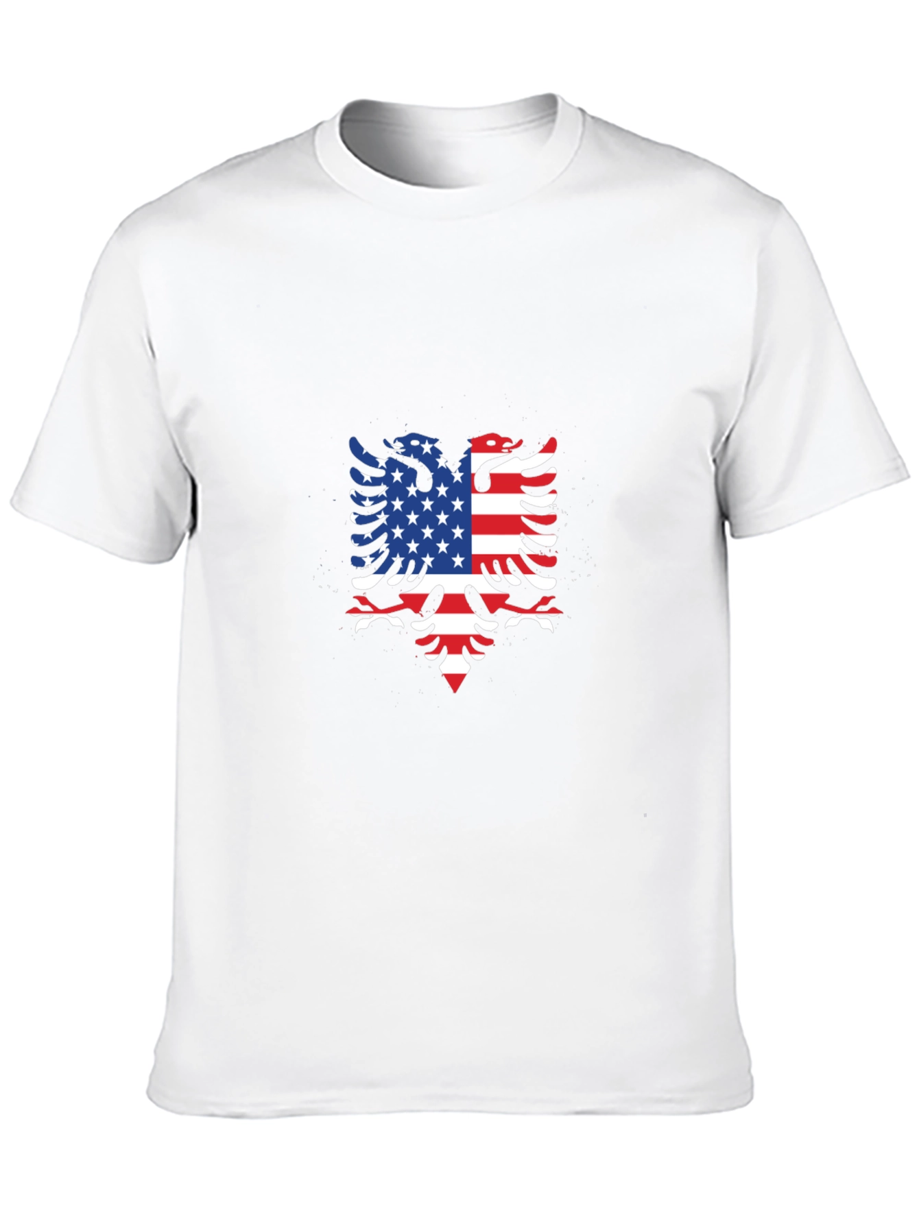 American Albanian Flag Eagle Black T-Shirt