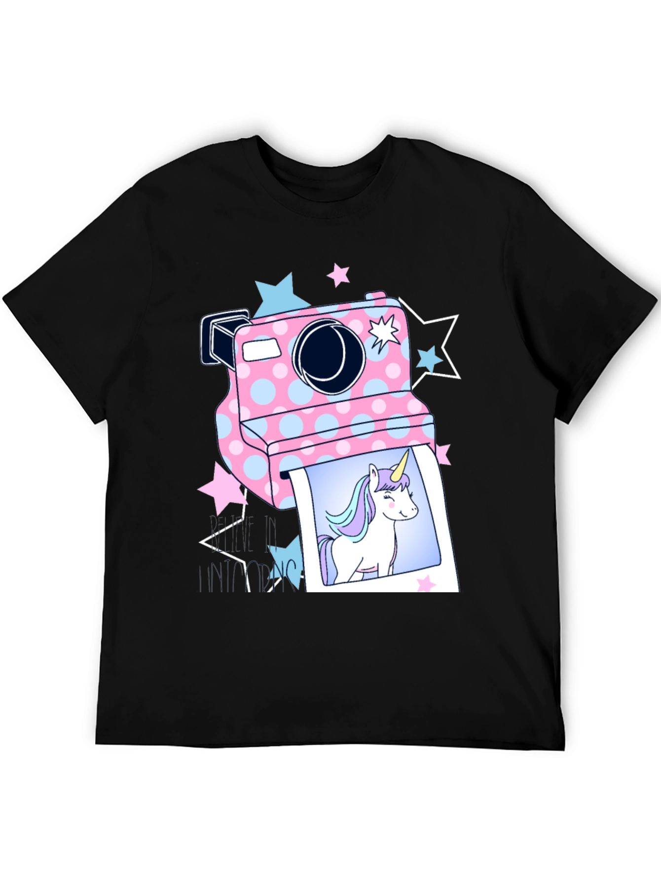 Unicorn Camera Graphic T-Shirt