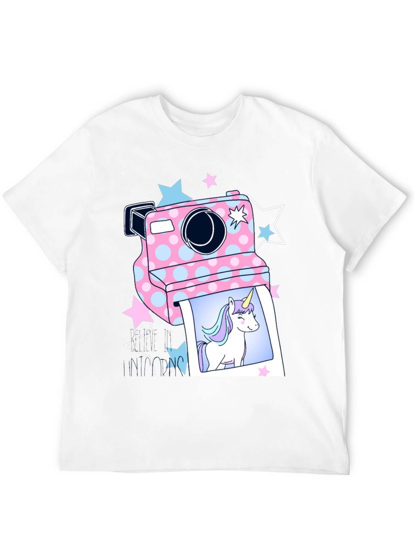 Unicorn Camera Graphic T-Shirt