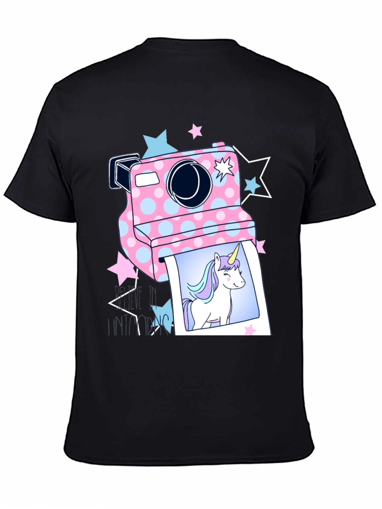 Unicorn Camera Graphic T-Shirt