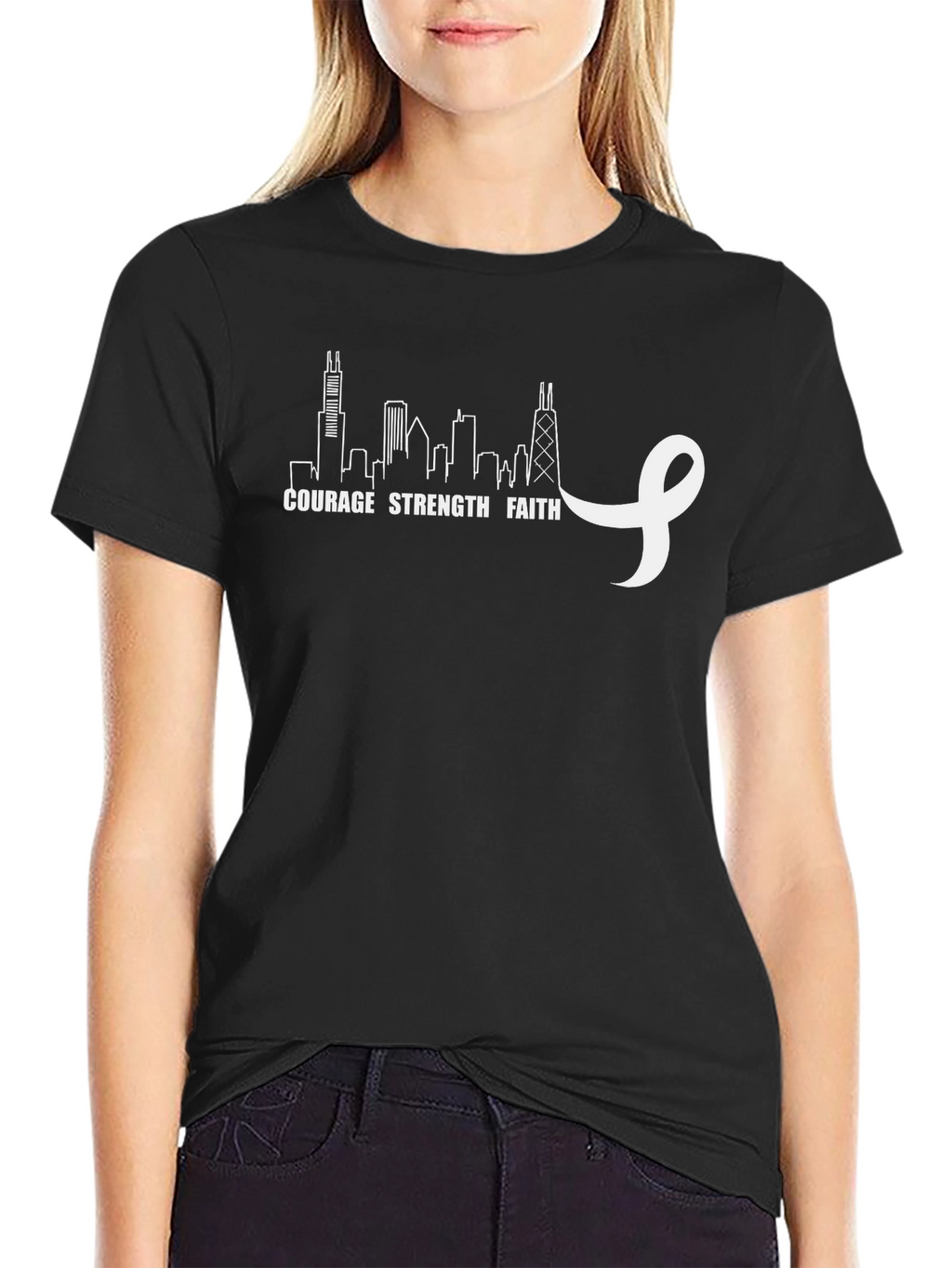 Courage Strength Faith Chicago T-Shirt