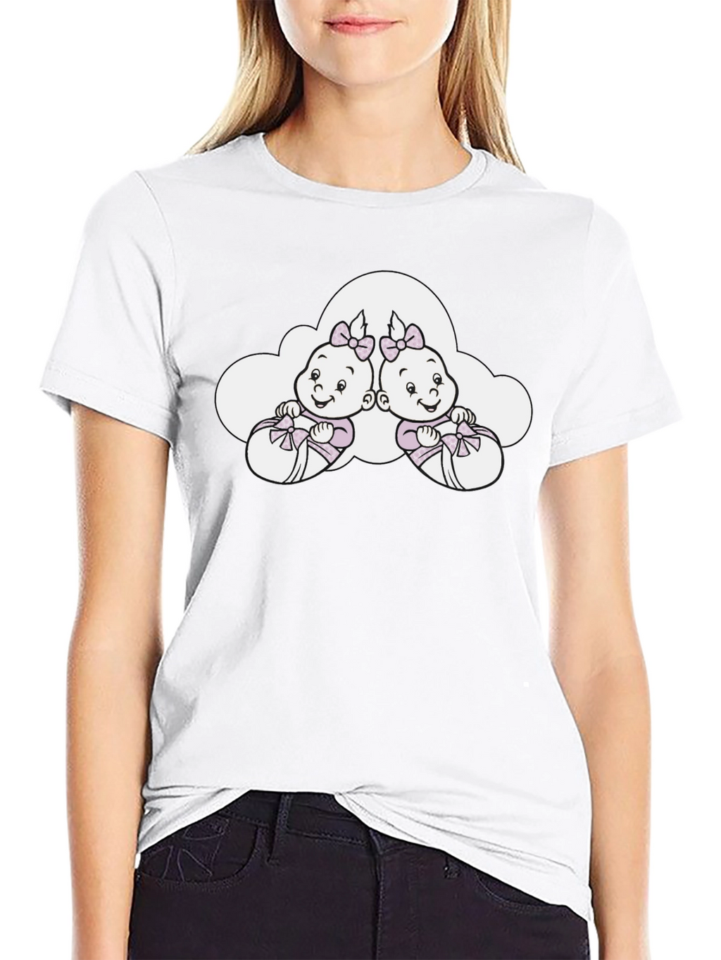 Twin Baby Cartoon T-Shirt
