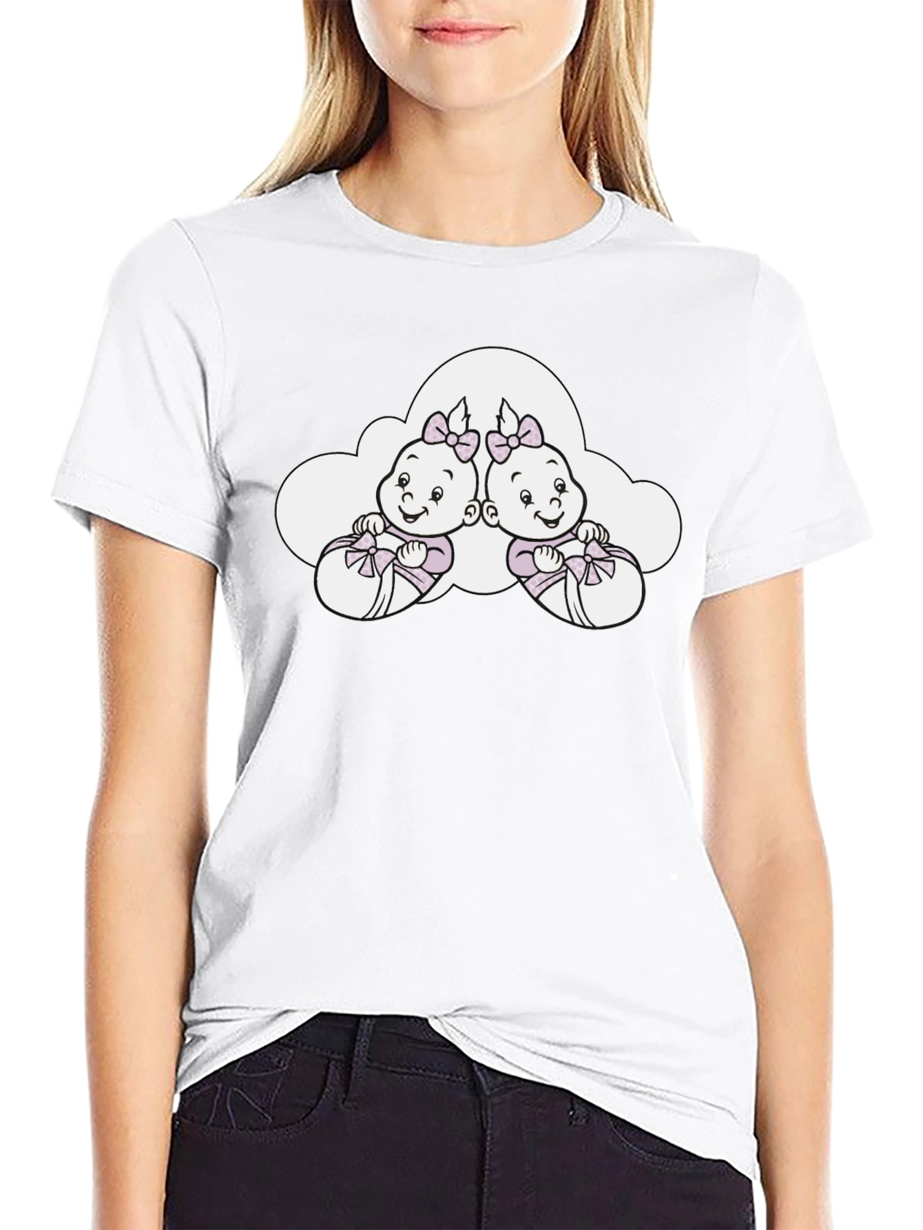 Twin Baby Cartoon T-Shirt