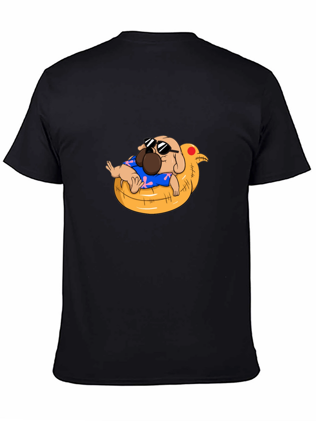 Cool Pug in Duck Float T-Shirt - Summer Vibes!