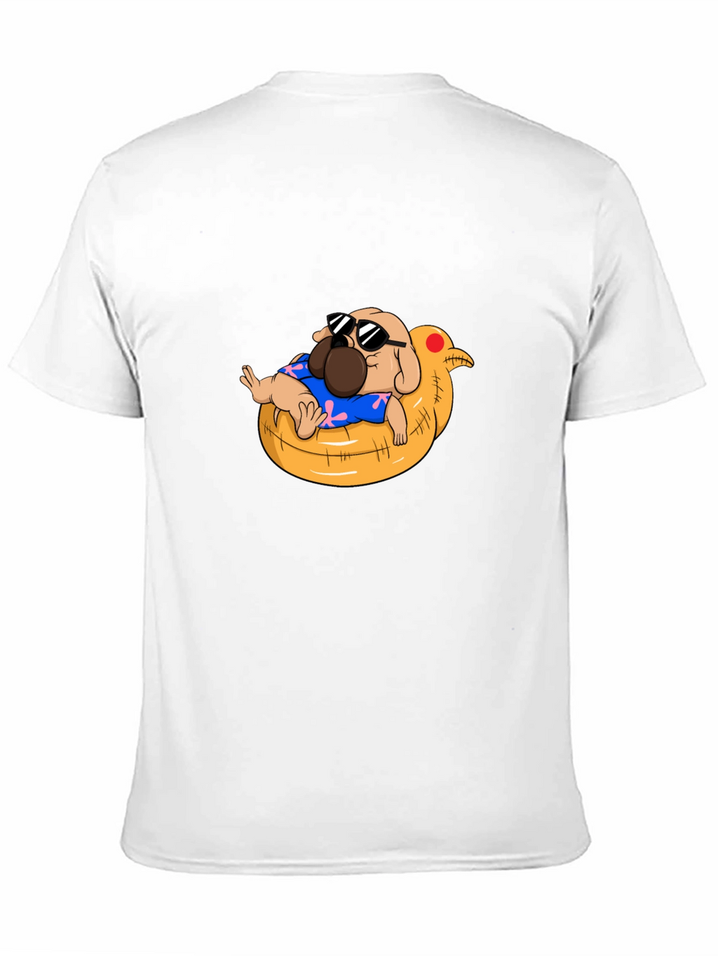 Cool Pug in Duck Float T-Shirt - Summer Vibes!