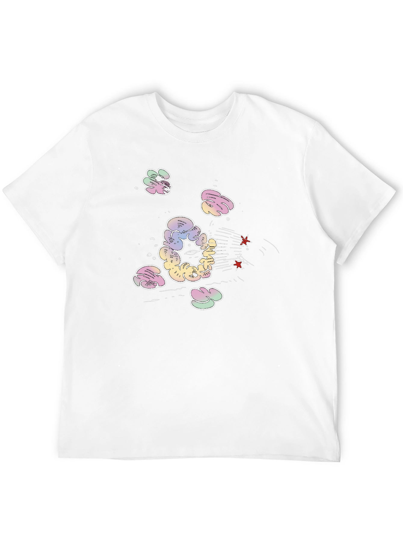 Cartoon Cloud Explosion Black T-Shirt