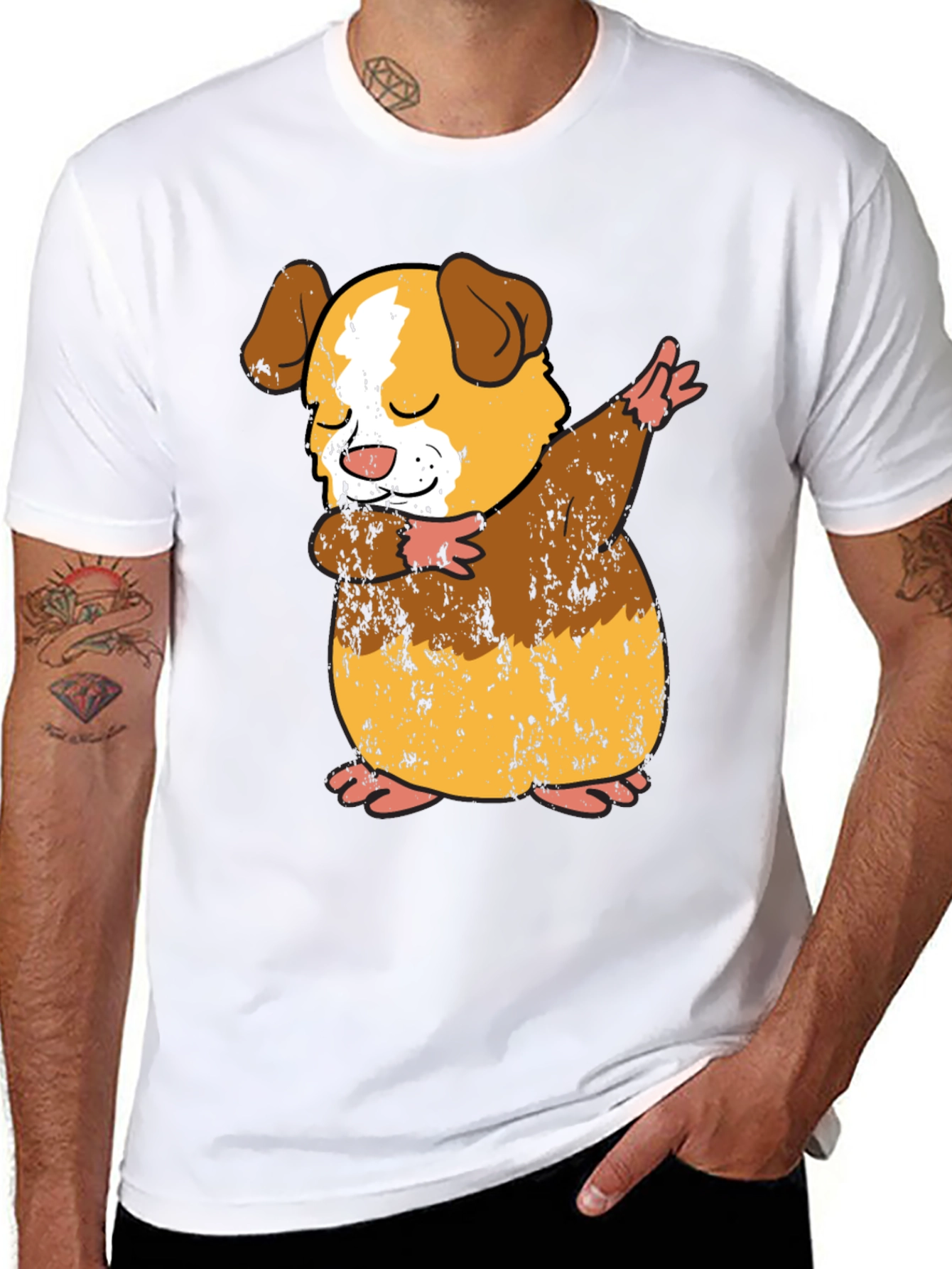 Dabbing Guinea Pig Graphic Tee - Unique Animal Lover Shirt