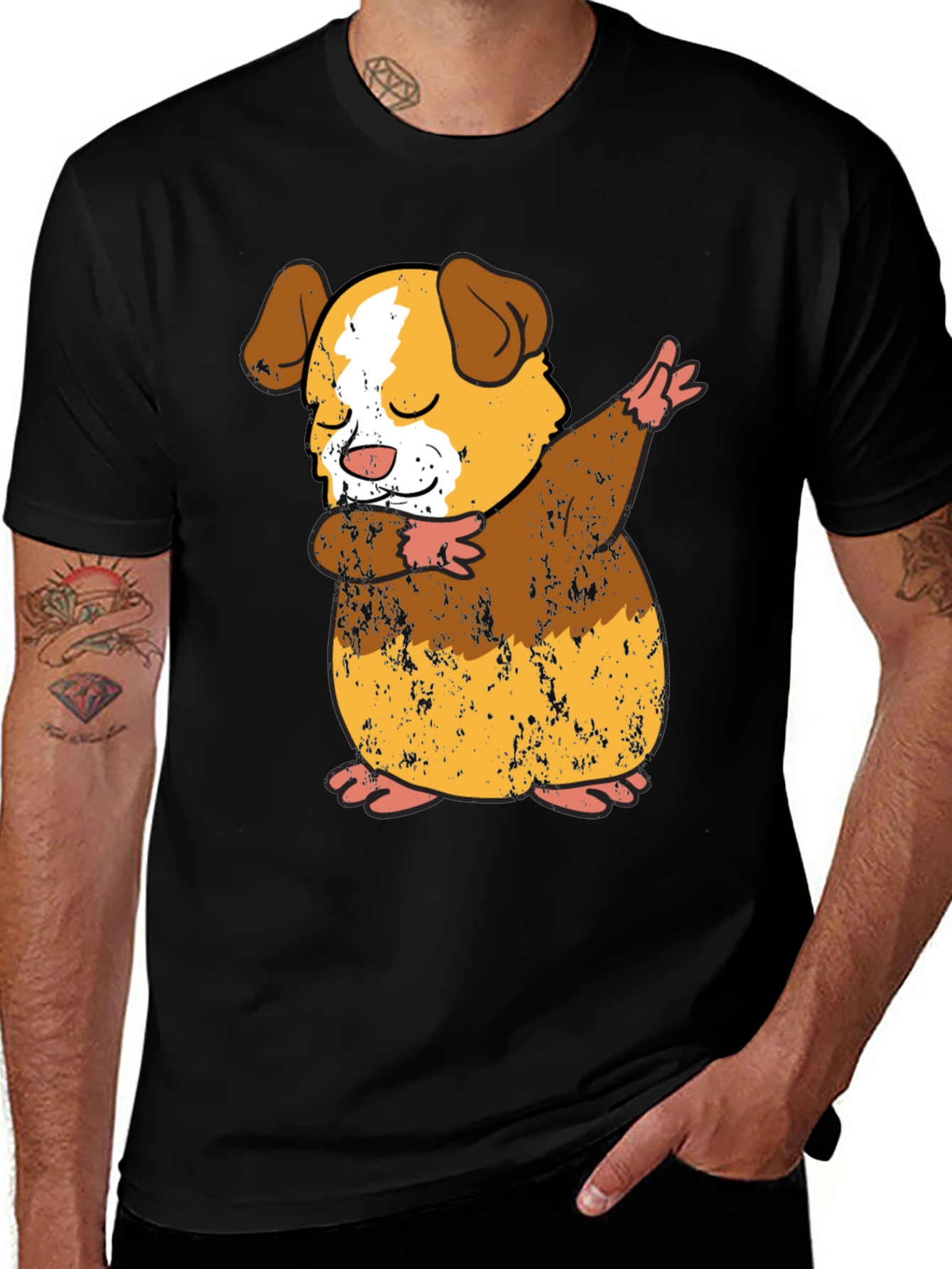 Dabbing Guinea Pig Graphic Tee - Unique Animal Lover Shirt