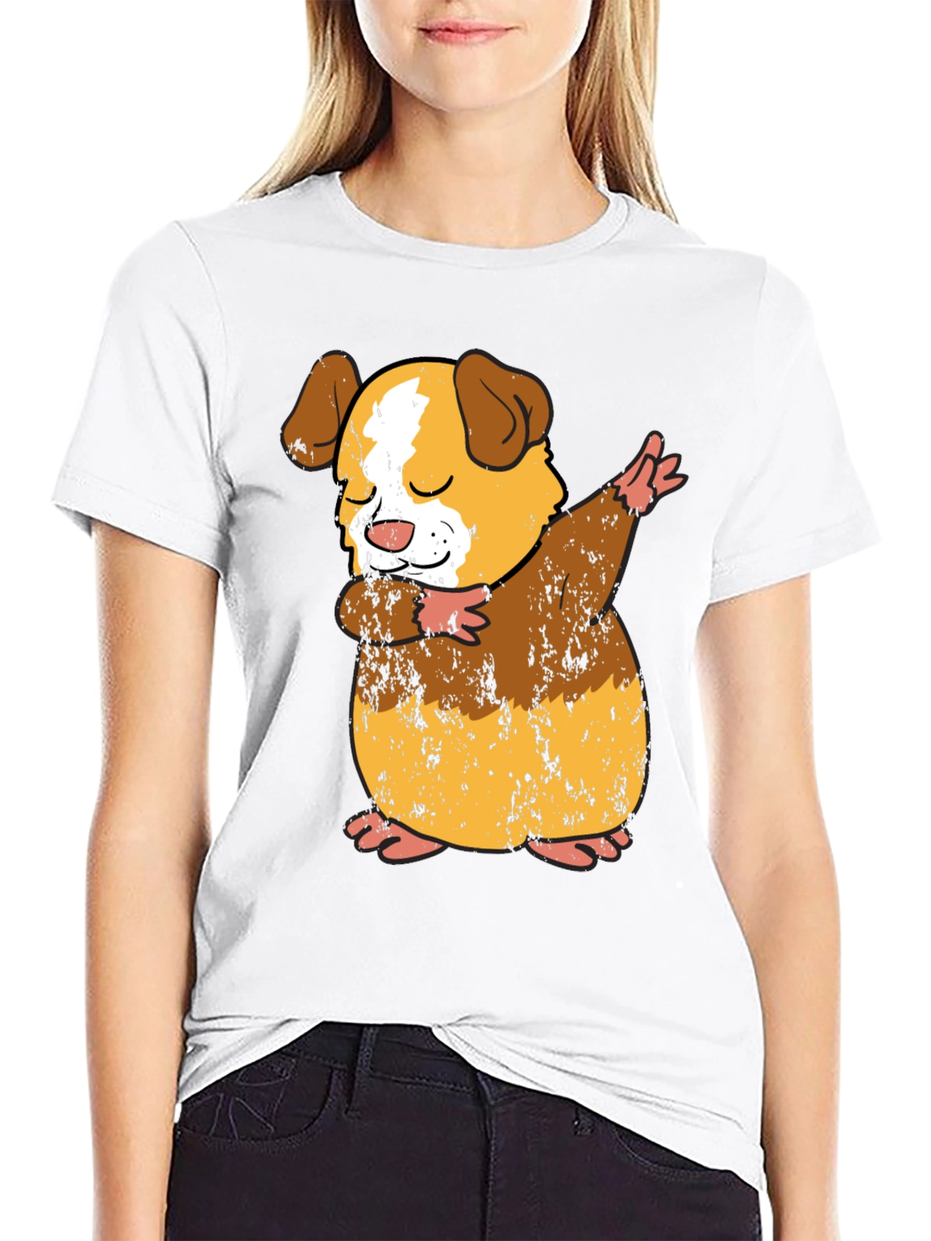 Dabbing Guinea Pig Graphic Tee - Unique Animal Lover Shirt