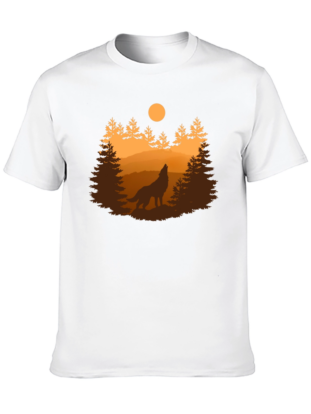 Wolf Howling at Moon T-Shirt