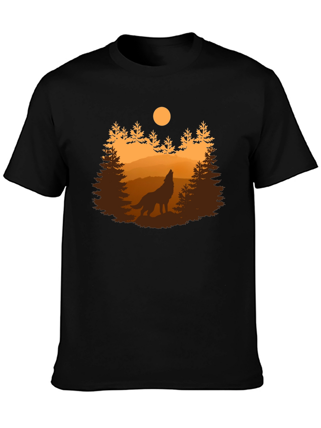Wolf Howling at Moon T-Shirt