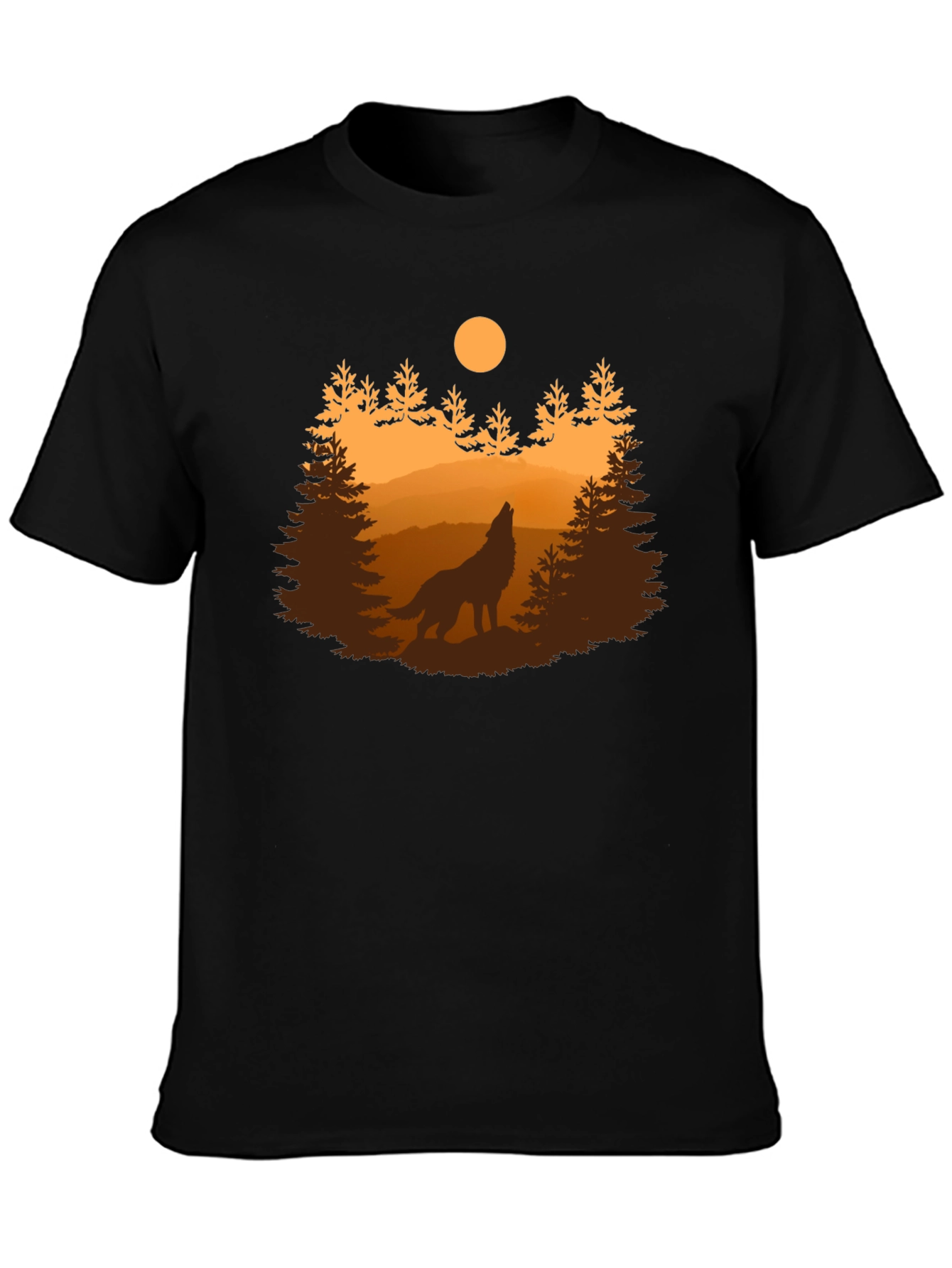 Wolf Howling at Moon T-Shirt