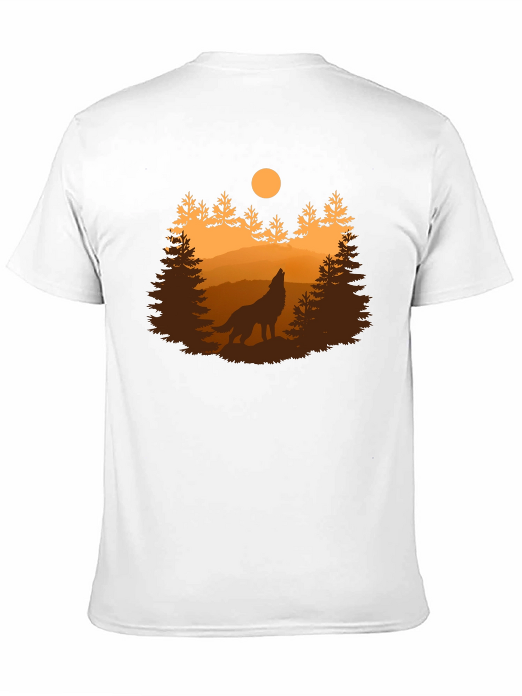 Wolf Howling at Moon T-Shirt