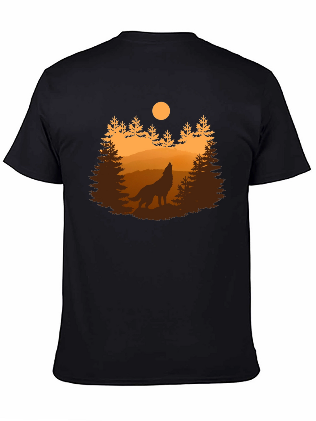 Wolf Howling at Moon T-Shirt