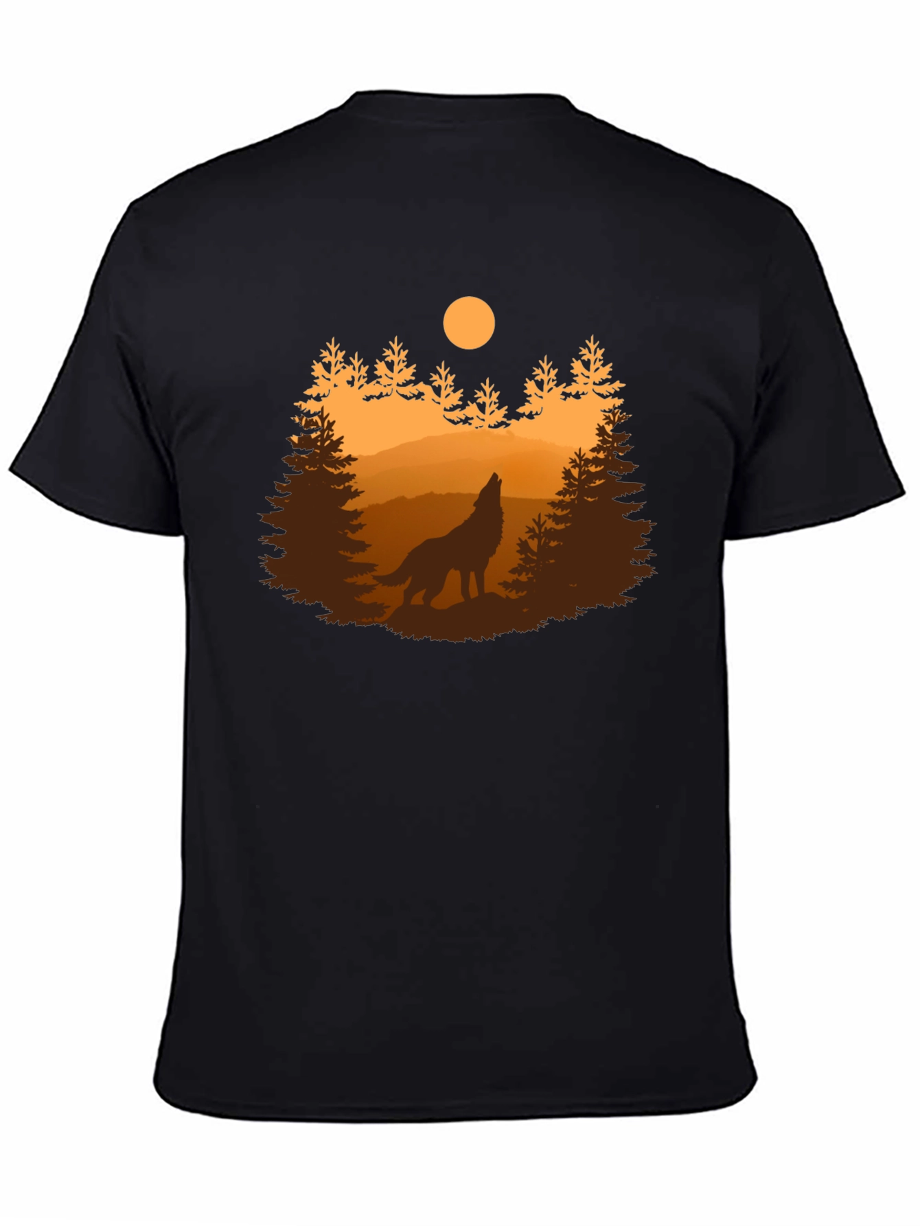 Wolf Howling at Moon T-Shirt