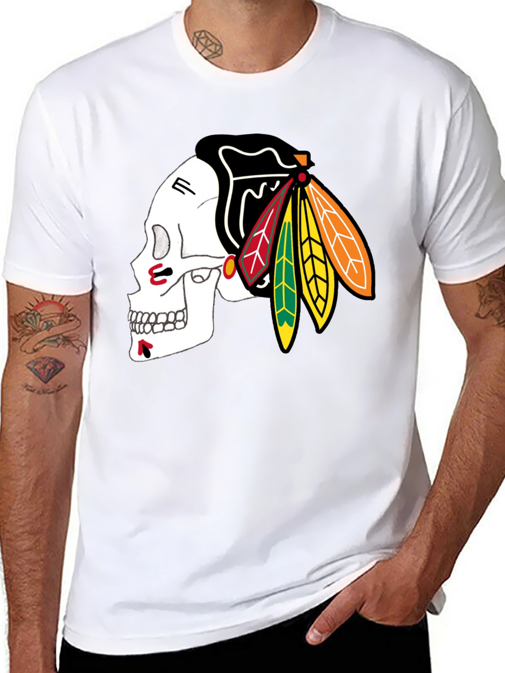 Skull Blackhawks T-Shirt