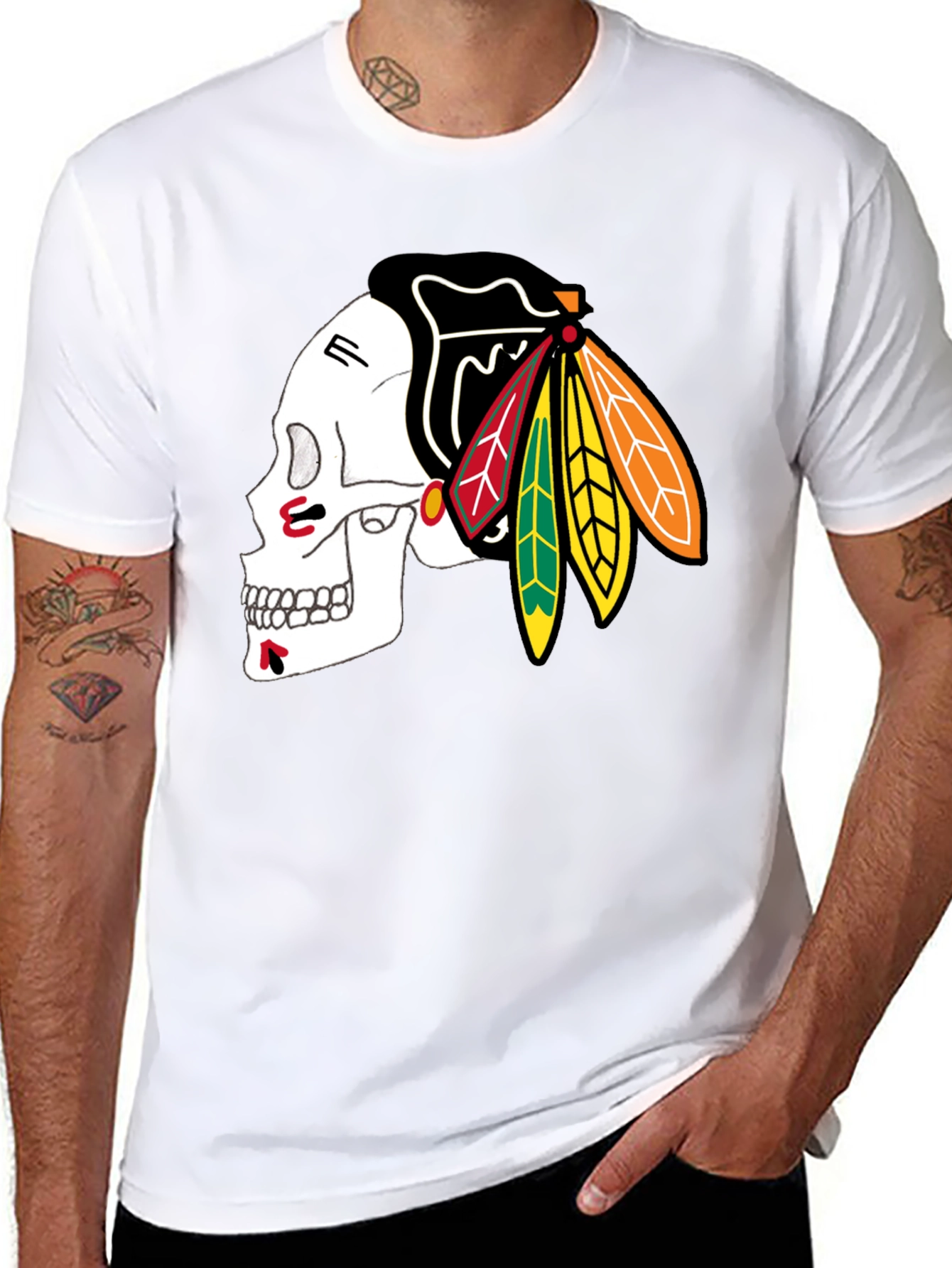 Skull Blackhawks T-Shirt