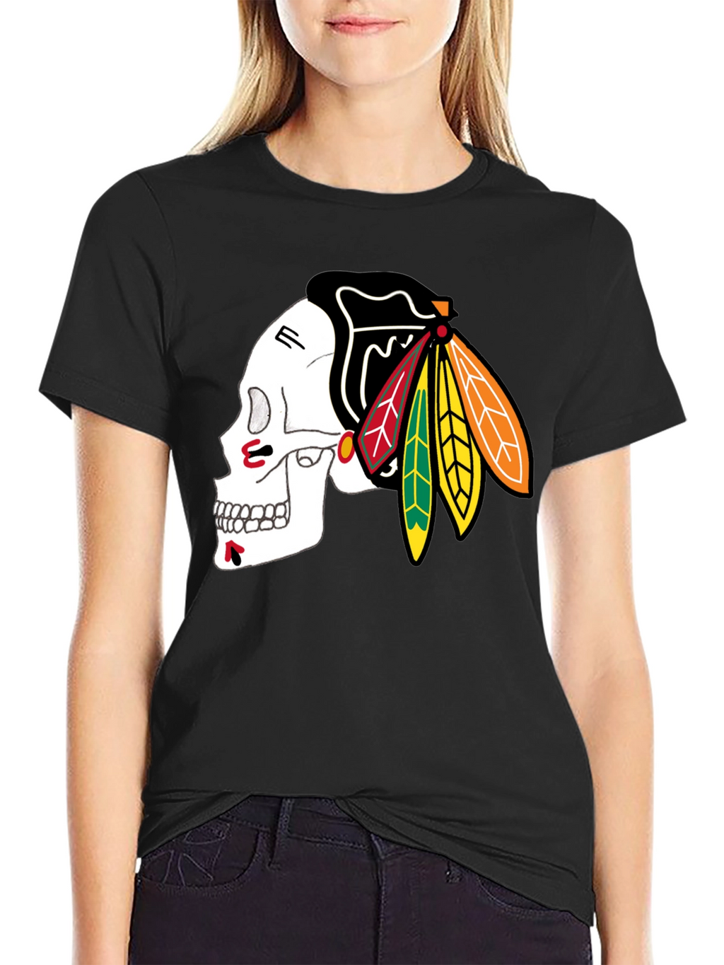 Skull Blackhawks T-Shirt