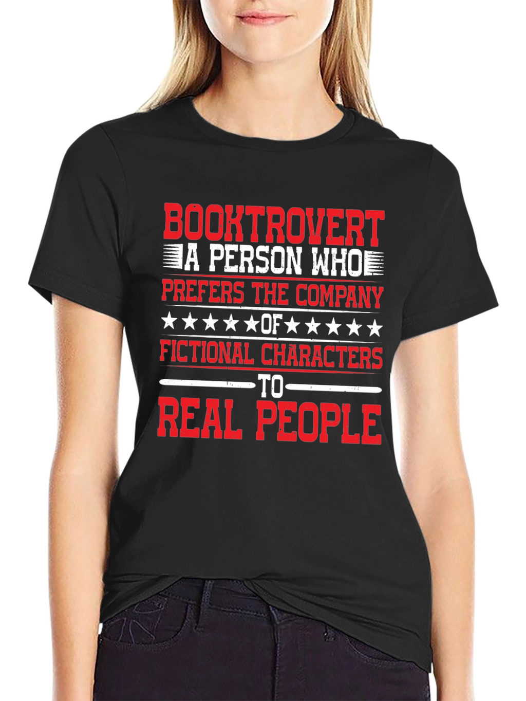 Booktrovert T-Shirt: Prefers Fictional Characters Tee