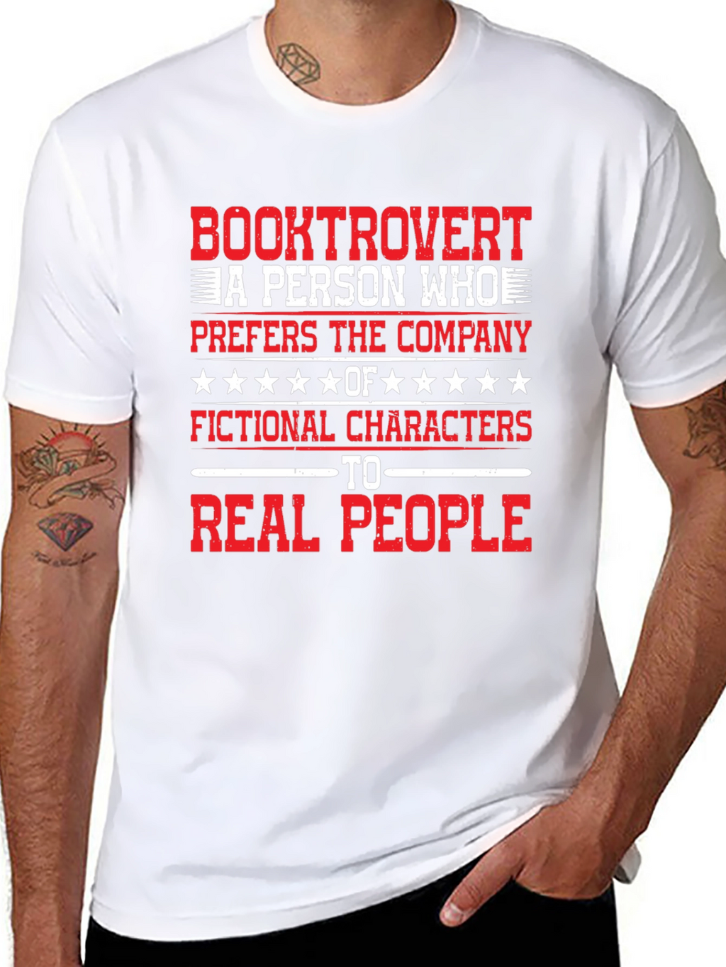 Booktrovert T-Shirt: Prefers Fictional Characters Tee