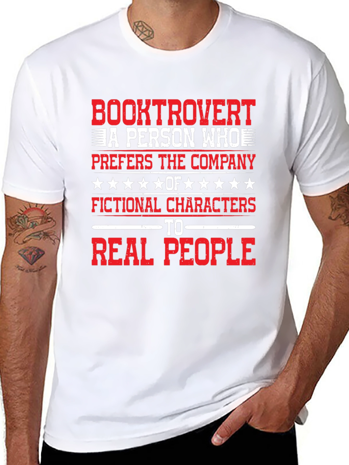 Booktrovert T-Shirt: Prefers Fictional Characters Tee