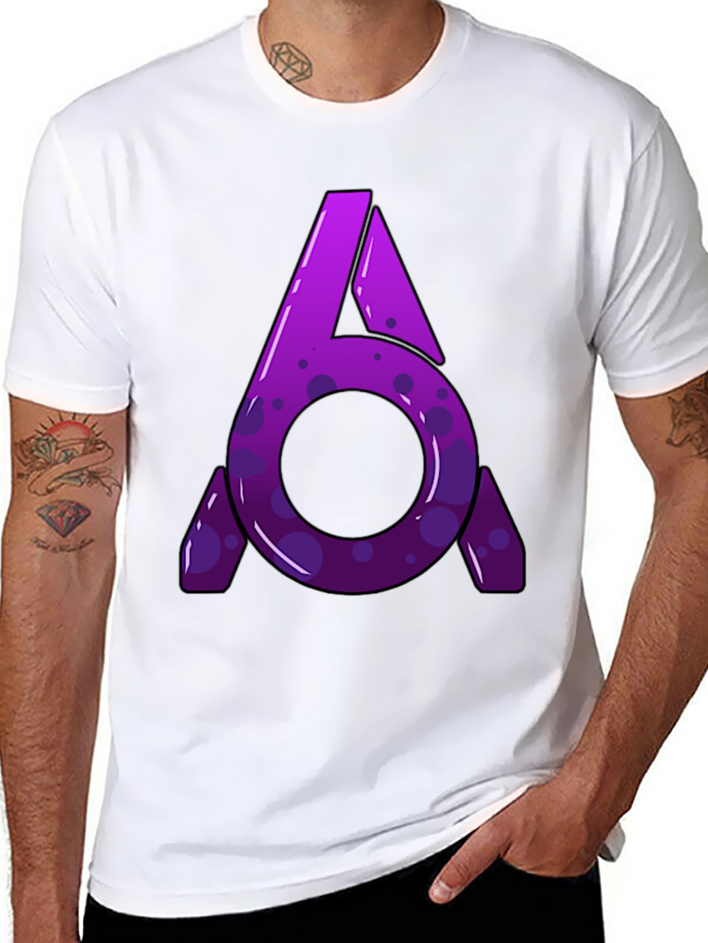 Abstract Logo Graphic T-Shirt - Black