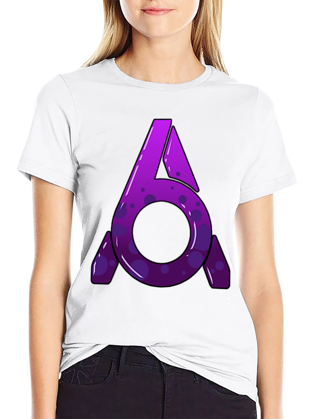Abstract Logo Graphic T-Shirt - Black