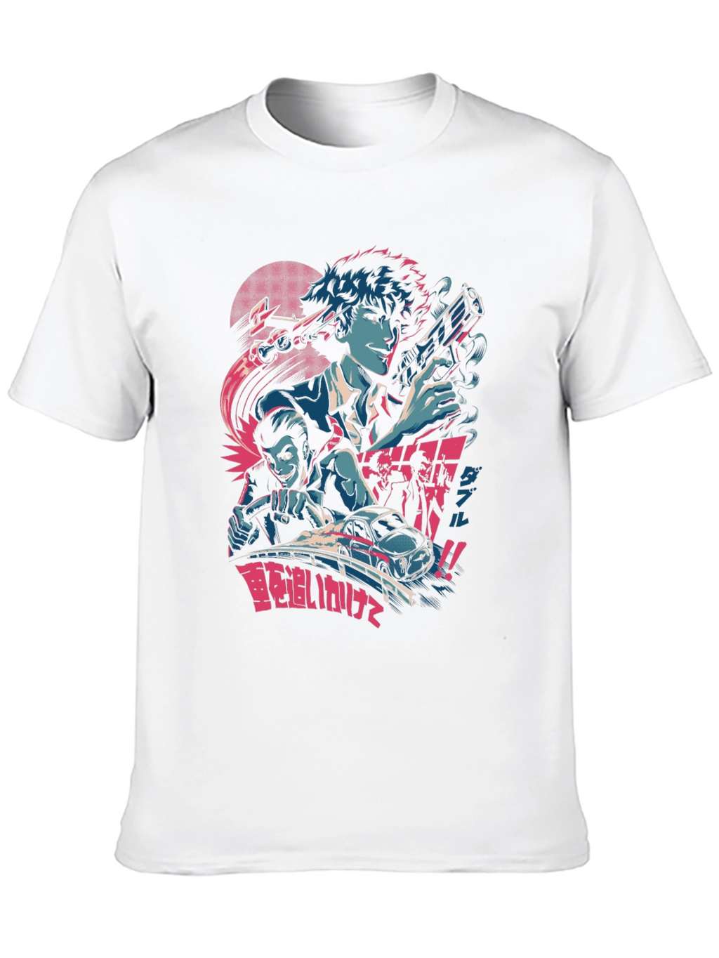 Anime Character Graphic Print Black T-Shirt