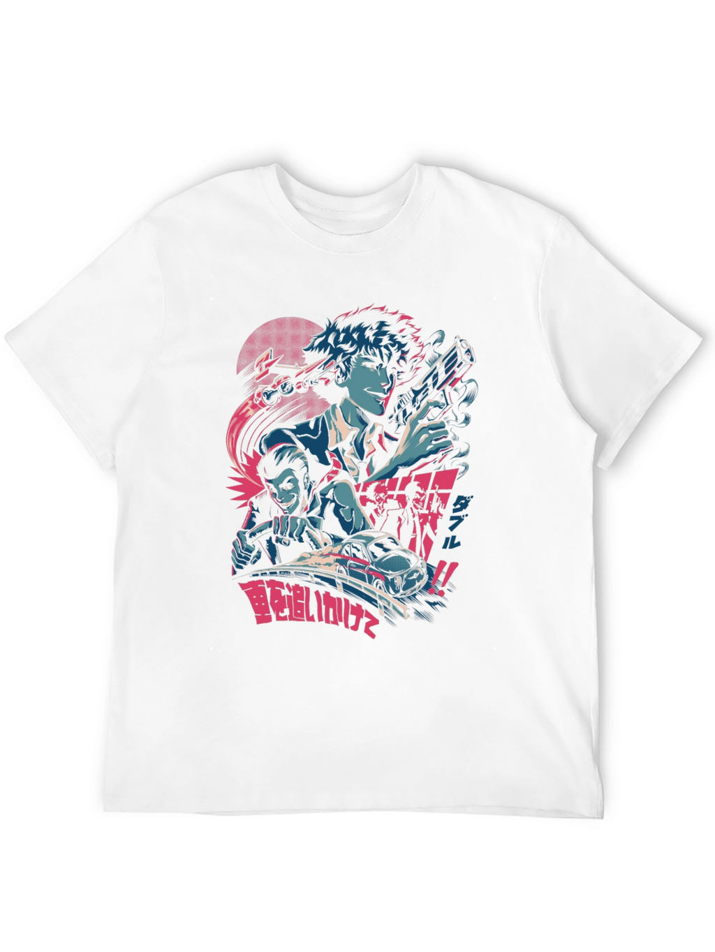 Anime Character Graphic Print Black T-Shirt