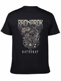 Ragnarok Wolf Graphic Tee - Norse Viking Style