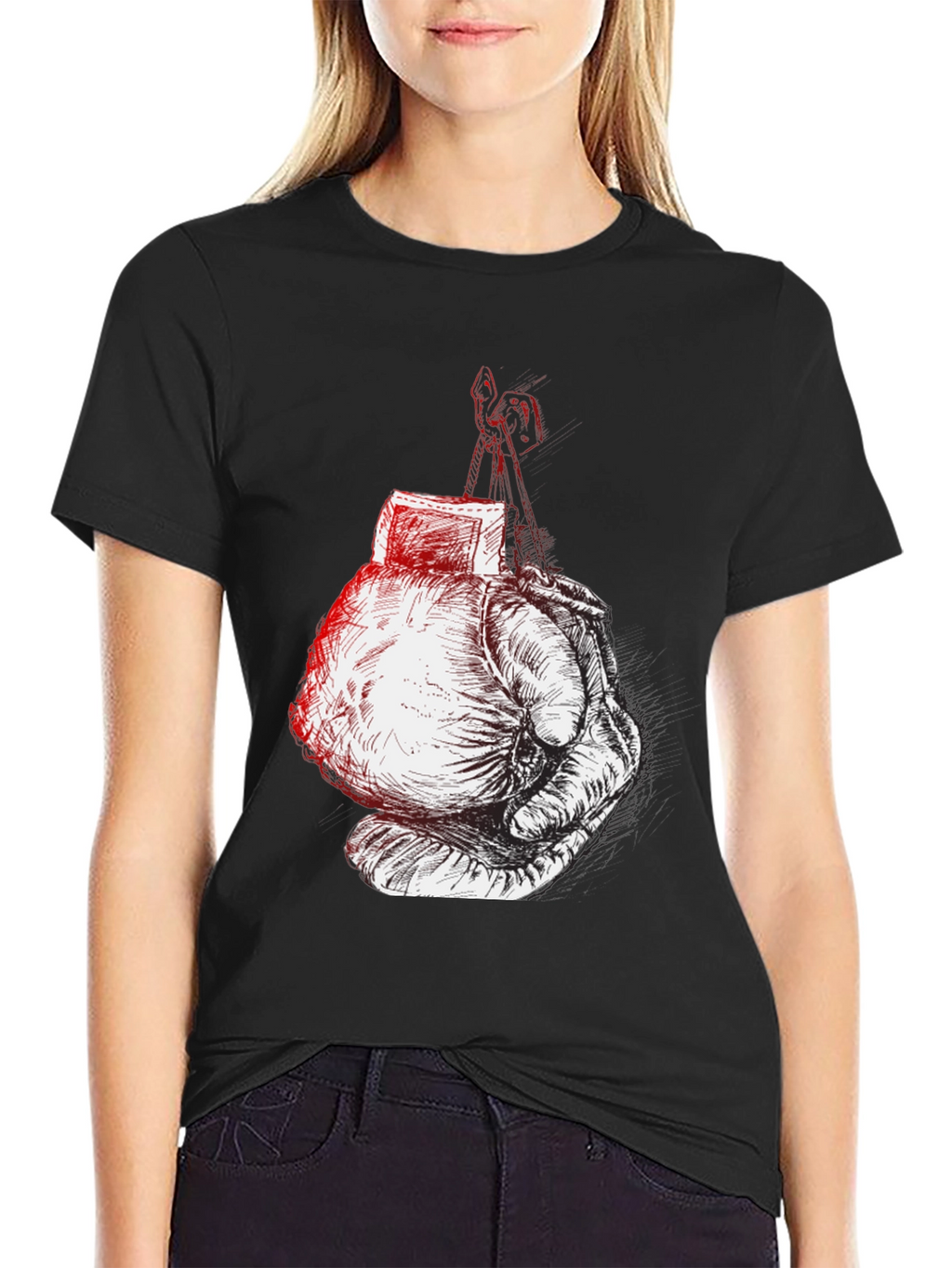 Boxing Glove Graphic Tee - Black