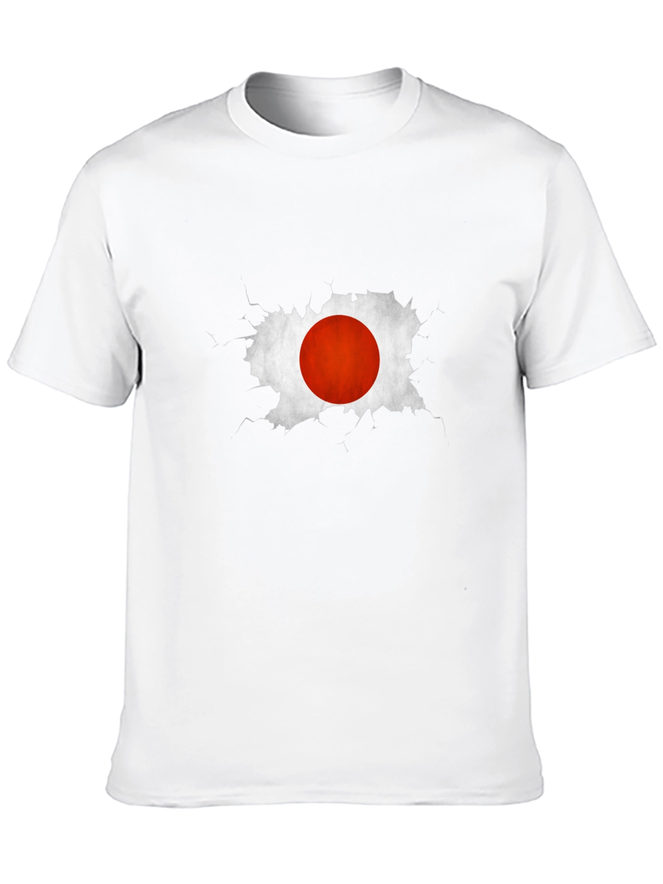 Japan Flag Graphic Tee - Black Cotton Casual T-Shirt