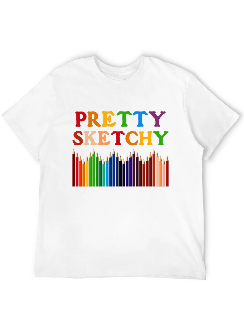 Pretty Sketchy Graphic T-Shirt - Unisex Black Tee