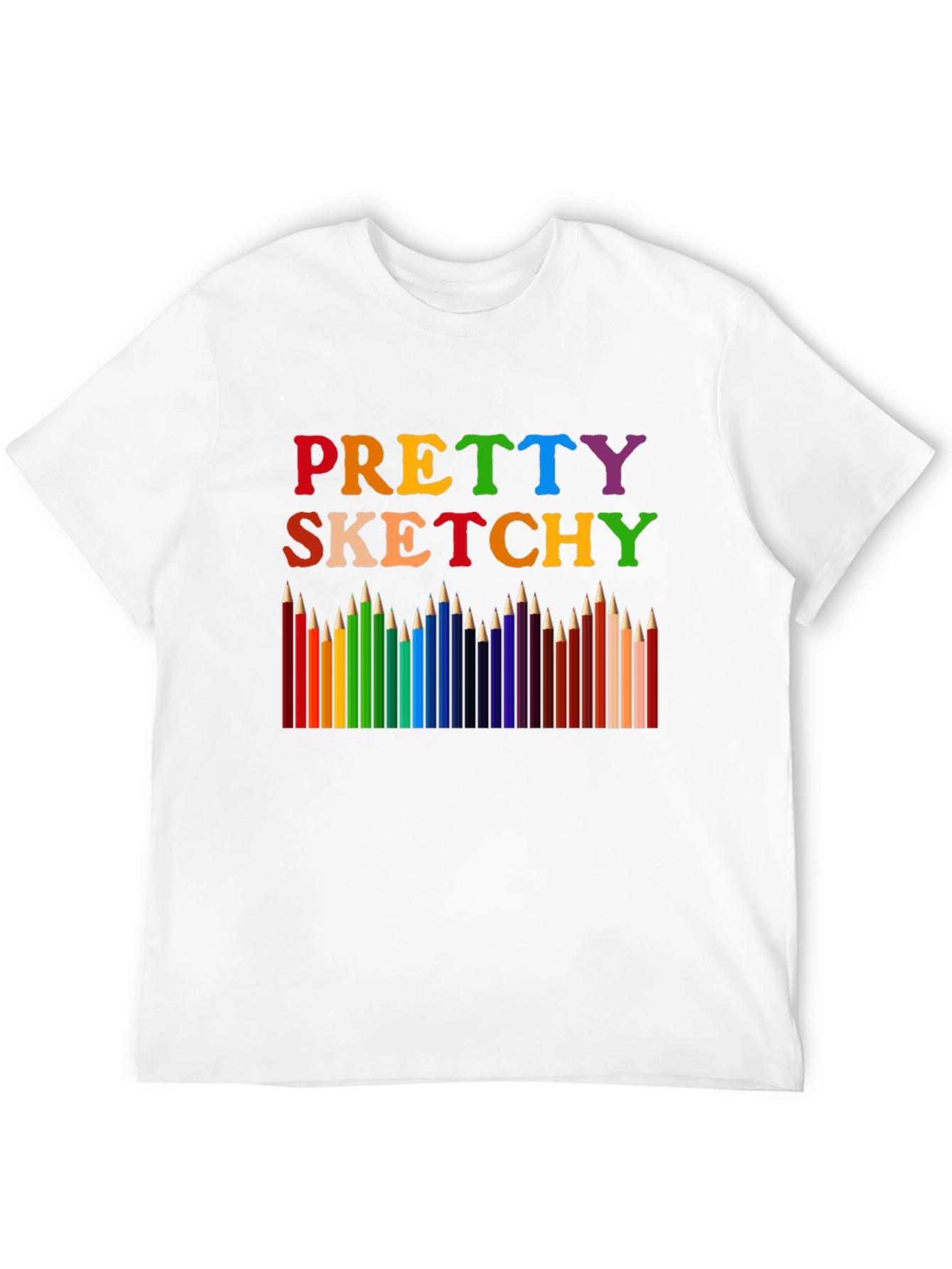 Pretty Sketchy Graphic T-Shirt - Unisex Black Tee