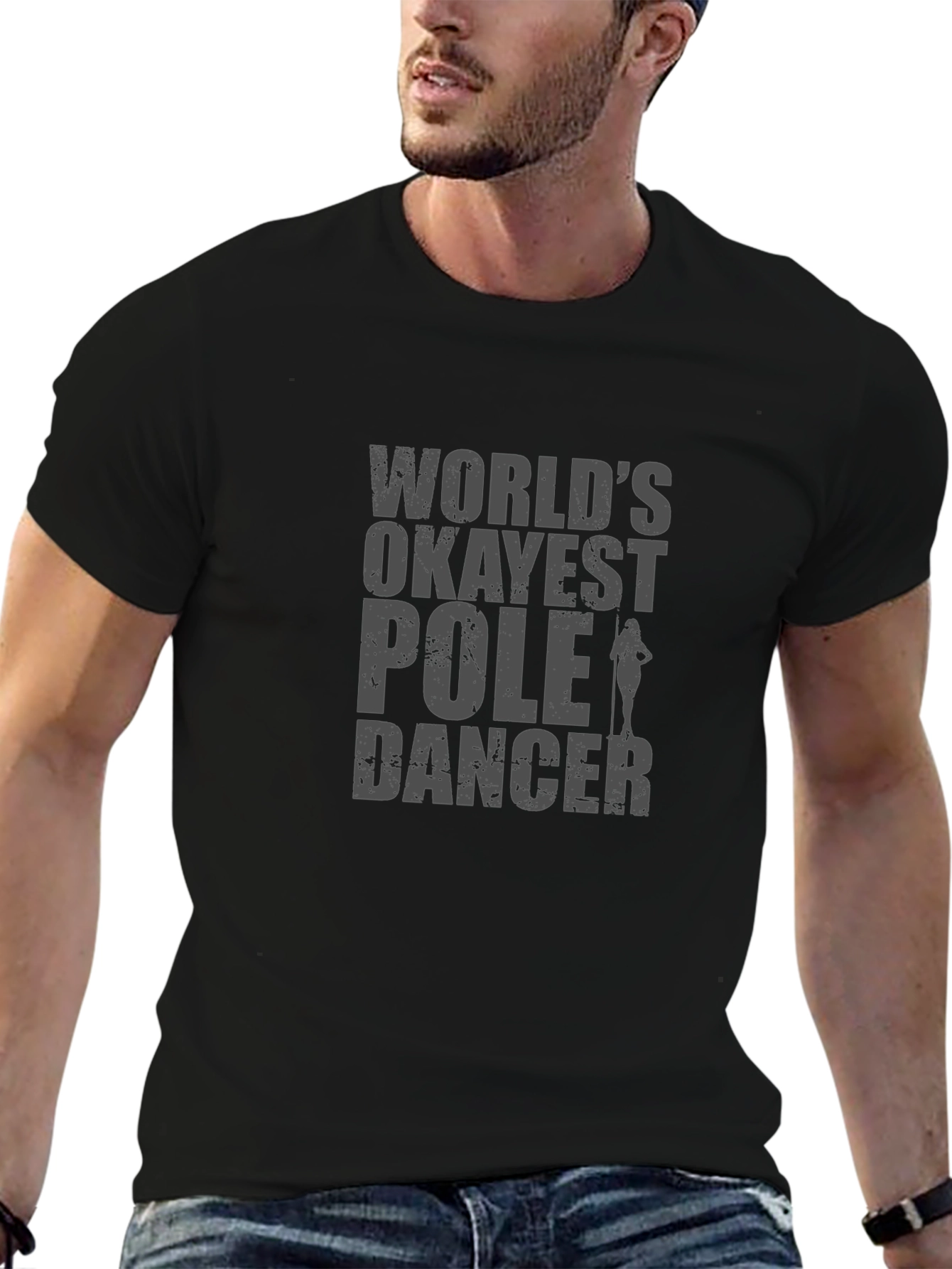 Worlds Okayest Pole Dancer T-Shirt - Funny Gift