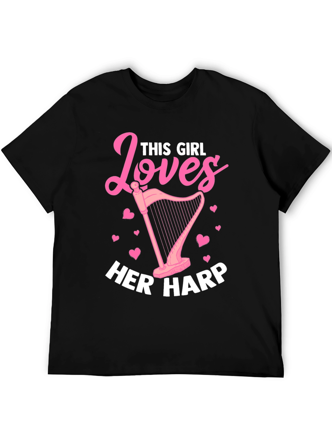 This Girl Loves Her Harp T-Shirt - Pink Design